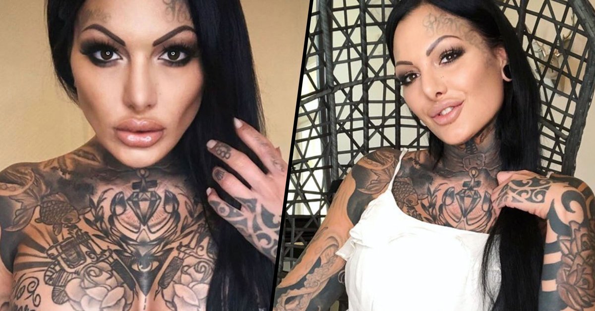 Model With Hundreds of Tattoos Shows What She Looks Like With No Ink