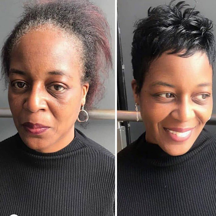 30 Photos Show How People Look Before And After Their Hair Transformation